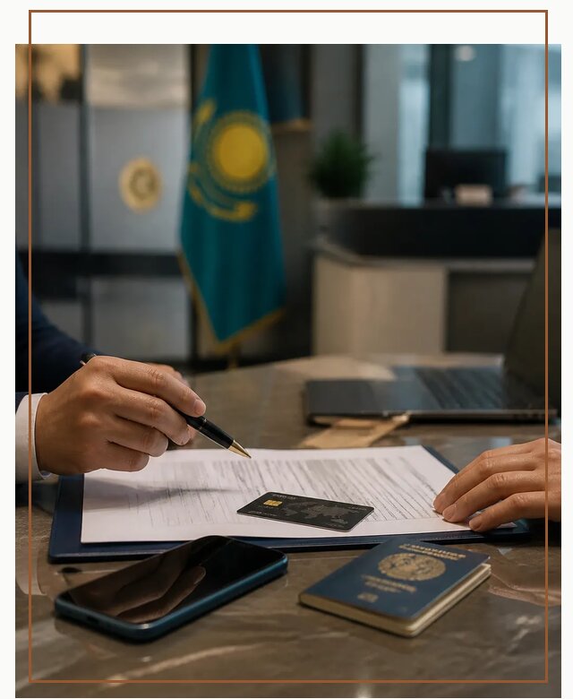 Открытие счета и банковской карты в Казахстане в Сибае